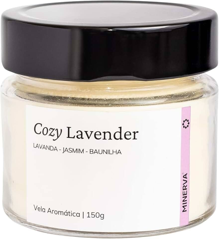 Vela Aromatica Artesanal Perfumada - 150g - Minerva Candles (Cozy Lavender)