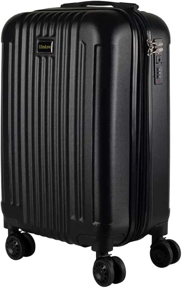 Mala Média 23KG Expansível ABS Ultra Leve Giratória Maldivas (Preta)