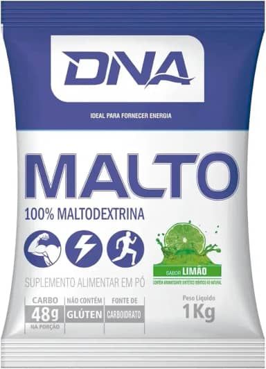 Malto Dextrina 1kg Sabor Limão - Dna Suplementos