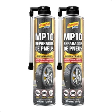 Kit 2 Reparador de Pneus Instantâneo MP10 400ml/250g - Solução Rápida para Emergências