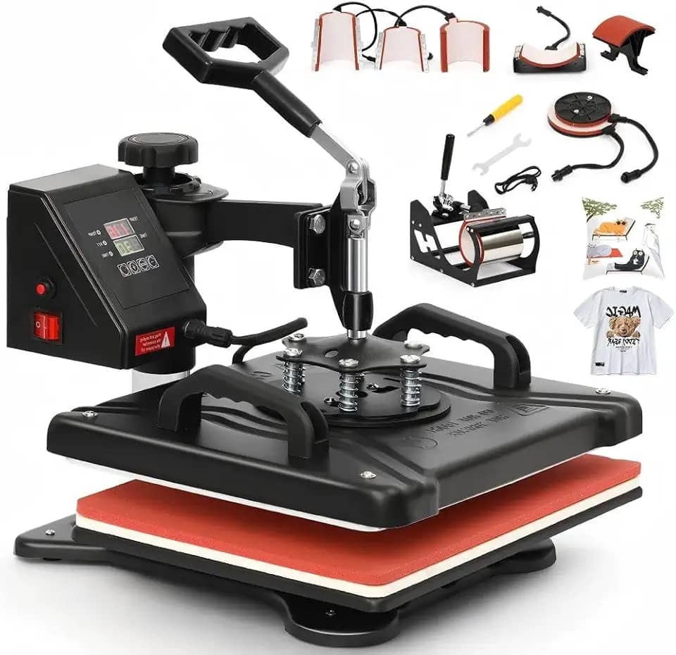 110V, Prensa Termica Sublimação 8 EM 1, Prensa Térmica Sublimação Máquinas de Prensa Térmica Transferência de Calor Por, Maquina de Estampar Camisetas, Prensa Termica para Camisetas Caneca Chapéu Placa