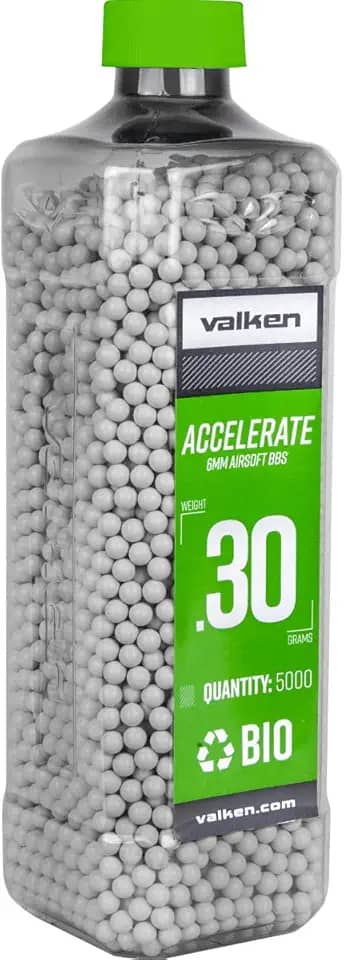 Valken Accelerate Airsoft BBS - 0.30G Bio-5000CT-White