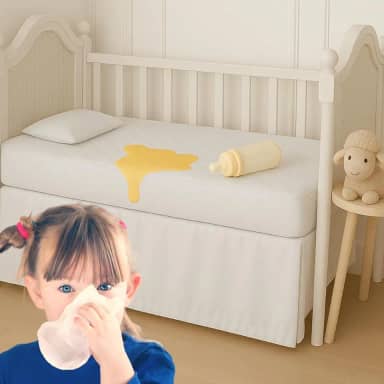 Capa Protetora de Colchão Berço Americano e Mini Cama Premium Anti Xixi Anti Ácaro Impermeável Não Esquenta Não Faz Barulho 130x70x12cm