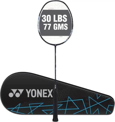 YONEX Raquete de badminton grafite Astrox Lite 27i (G4, 77 gramas, tensão de 13,6 kg, azul)