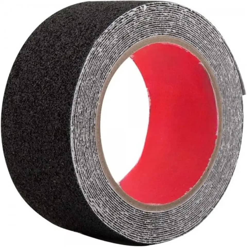Fita Antiderrapante Adesiva Preta, 5 Metros, para Pisos e Escadas