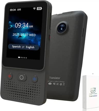 Dispositivo tradutor de idioma Ai, 138 idiomas, 2025 inglês para espanhol bolso offline voz instantânea dispositivo tradutor AI, dispositivo de tradução de comunicação para estudo de viagens de