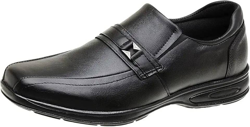 Sapato Social Couro Legítimo Anti Stress Conforto Ortopédico 5040