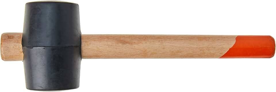 Sparta Martelo De Borracha Preta 340 G Cabo Em Madeira//Sparta