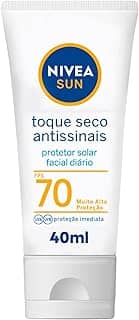 NIVEA SUN Protetor Solar Facial Toque Seco Antissinais FPS 70 40ml - Com muito alta proteção contra raios UVA/UVB, controla o brilho e previne o envelhecimento precoce