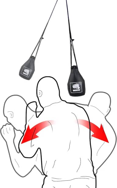INNOLIFE Bolsa deslizante de boxe, Dodge Hide Speed Bag bola de milho bola de couro para treinamento de reflexo, boxe, kickboxing, treinamento de pêndulo MMA