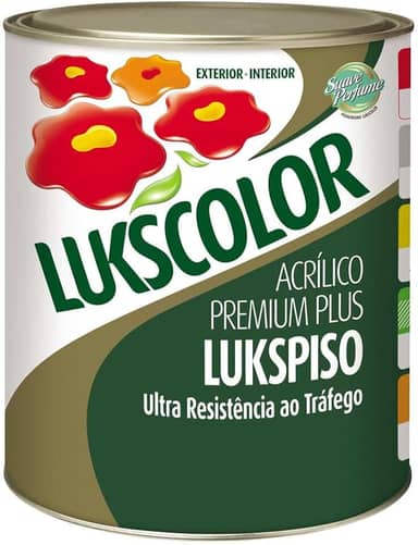 Tinta Lukscolor Piso Premium Cinza Chumbo 900ml
