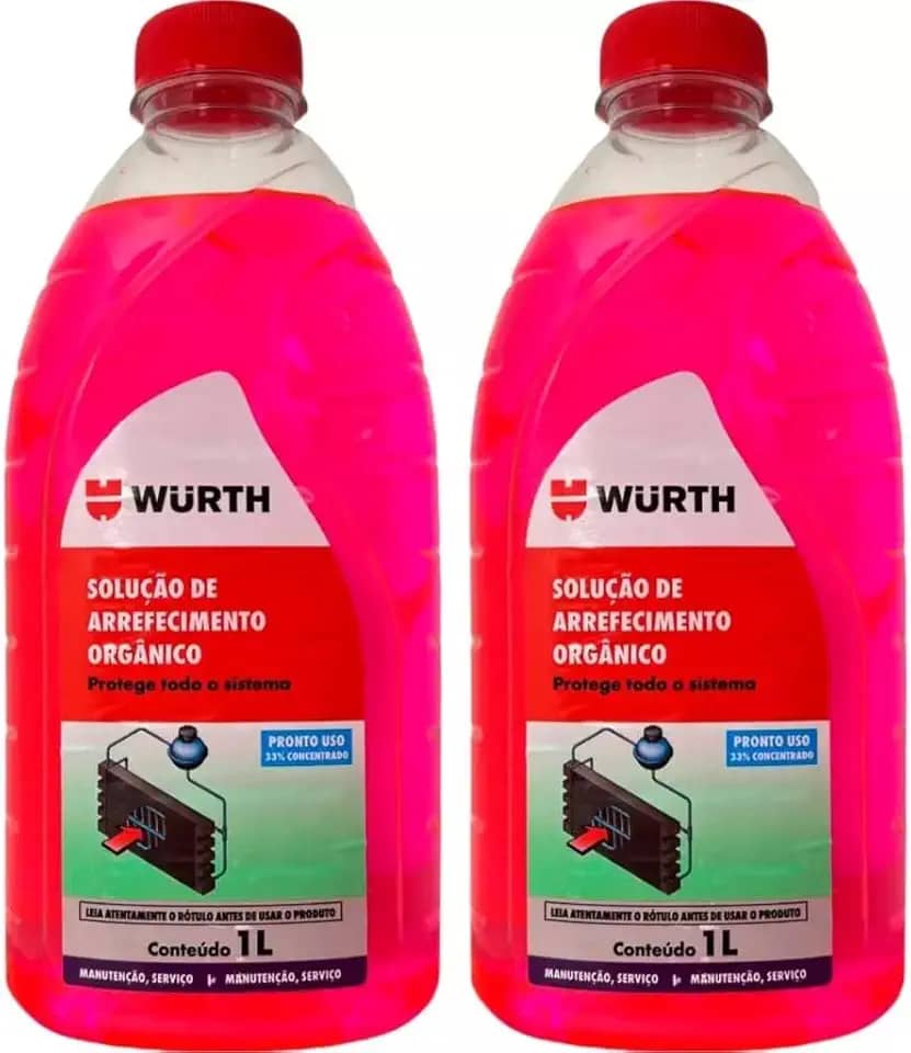 Fluido de Radiador Orgânico Rosa Wurth - 1 Litro