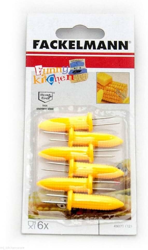 Conjunto 6 Pegadores para Espiga de Milho Fackelmann Amarelo