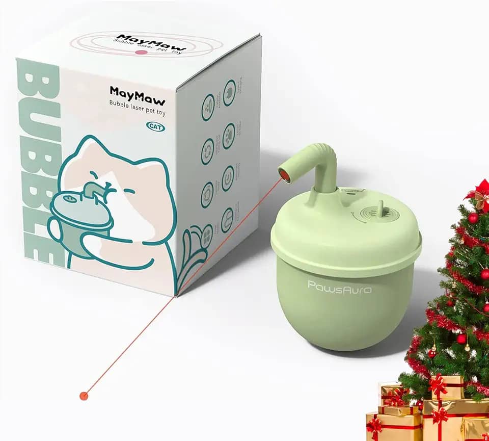 CALEMBOU Brinquedo a laser para gatos, brinquedos automáticos a laser para gatos internos e brinquedos de interação, carregamento USB, rotação irregular de 360 graus, três modos ajustáveis