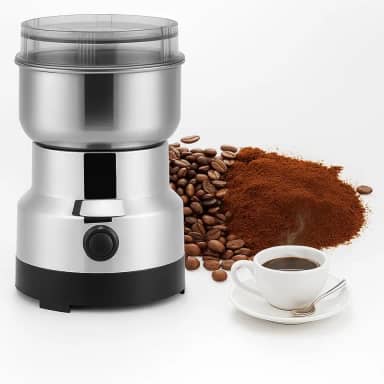 Moedor de Café Elétrico 220V em Aço Inoxidável Compacto e Potente Ideal para Café Tempero Pimental Sal Grãos Nozes e Especiarias Moagem Rápida e Uniforme Fácil de Limpar e Armazenar - Premium