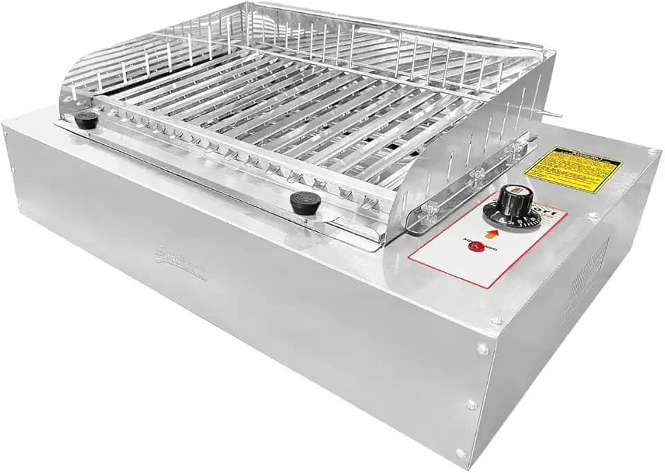Churrasqueira Elétrica de Bancada com Grelha Argentina, Sem fumaça, Inox, 110v ou 220v (110v)