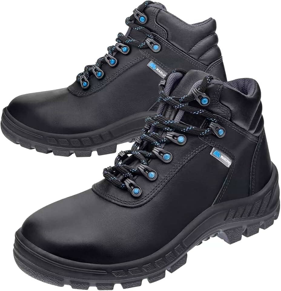 Bota botina Segurança Ocupacional EPI Marluvas Linha Premier 70B22 E BP PAZ Preto cabedal em Microfibra Bico PVC e solado Bidensidade apto uso Elétrico NR10