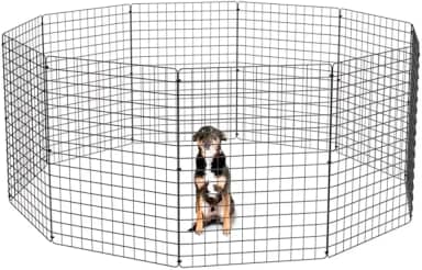 Cercado Móvel Pet Grande Dobrável para Cachorros Pequeno e Médio Porte Coelho 80cm Altura Cercadinho Articulado Portátil (PRETO, 10 TELAS)