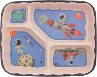 Mimo Style Prato para Refeição Infantil com Divisória Astronauta