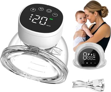 Bomba De Tirar Leite Mama Portátil P1 Mãos Livres Elétrica Sem BPA 3 Modos 10 Níveis de Sucção Conforto Coletor de Leite de Amamentação （Branco）110V/200V