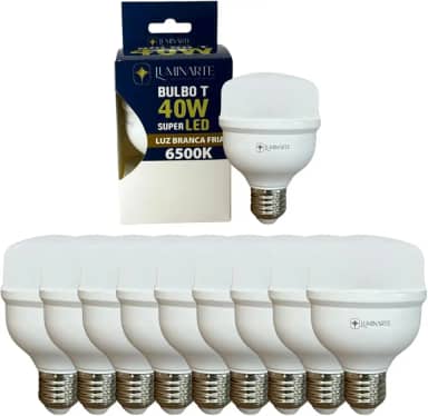 Kit Lâmpadas Led Bulbo 40w E27 Branco Frio Bivolt Inmetro Luminarte (Kit 10 Unidades)