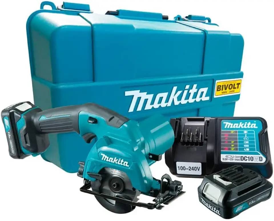 Serra Circular a Bateria 12V 85mm 2 Baterias HS301DWYE Makita