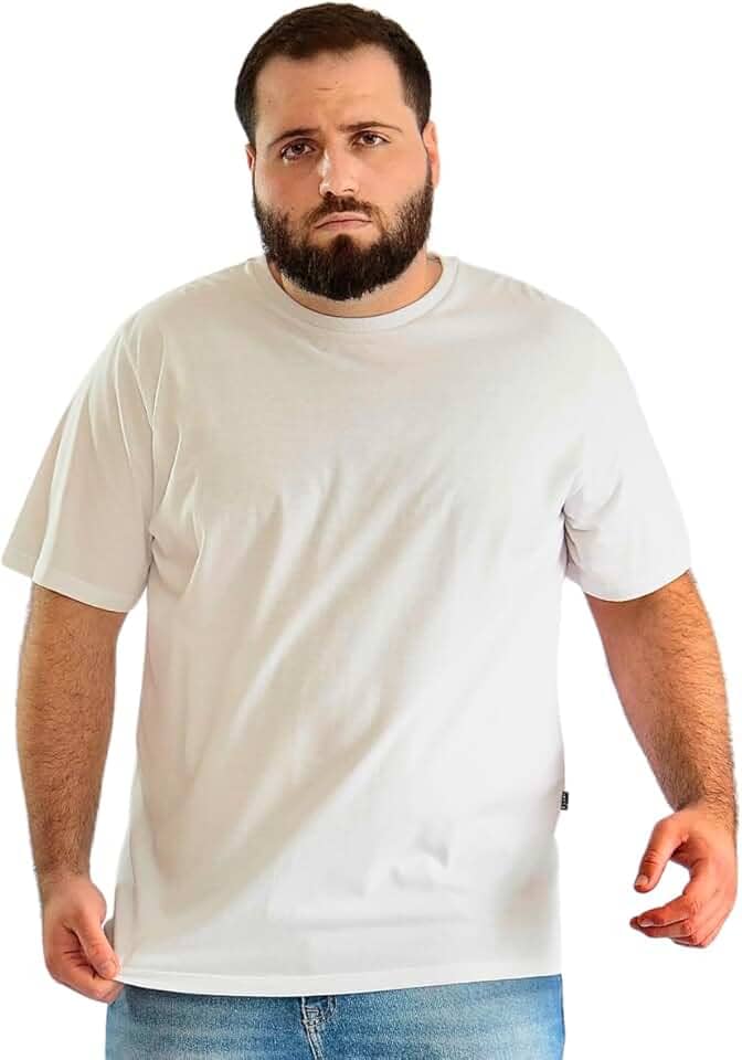 Camiseta Masculina Plus Size Tamanho Especial Extra Grande Algodão Básica Lisa