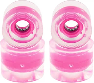 Pacote com 4 rodas de skate longboard para crianças, rodas flash de 60 mm 78A, material PU, para andar de rua, skate elétrico, mini cruiser, rolamento ABEC-9, substituição - roxo