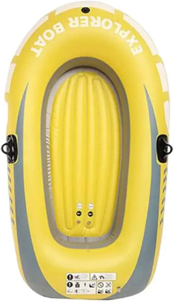 oshhni Caiaque inflável Barco de pesca inflável PVC Bote aquático Barco ao ar livre para rafting ao ar livre Pesca Rios Lagos Lagoas