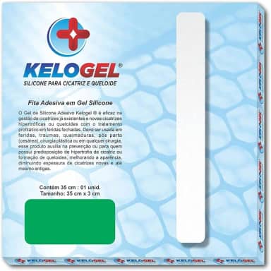 FITA DE SILICONE PARA CICATRIZ E QUELOIDE 35X3CM KELOGEL