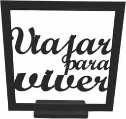 Silhuart, Quadro Decorativo de Viagem Viajar para viver em Acrílico Presente para Viajante com Caixa