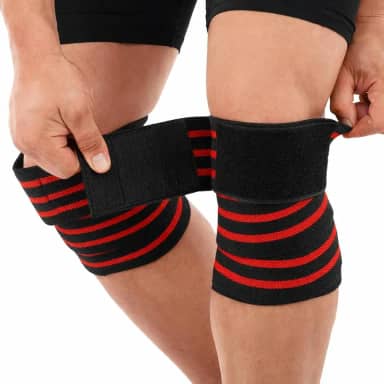 Joelheira De Compressão Crossfit Kit com 2un Faixas Elástica Tensor Joelho Para Musculação Suporte Faixa Sub Patelar Estabilidade Treino Proteção Articular Performance Academia Exercícios