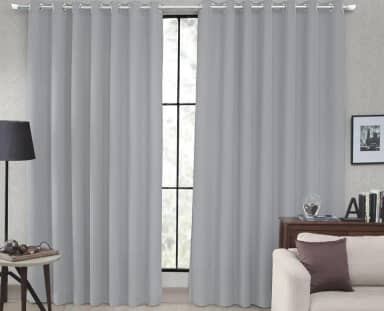 Cortina Tecido Blackout Blecaute Corta Luz Sala Quarto 80% 4,00 X 2,60m (Cinza)