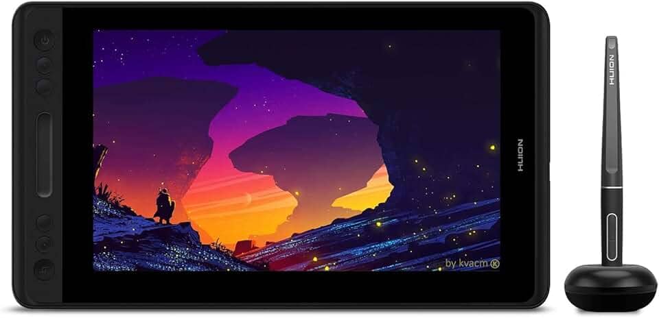 Mesas Digitalizadoras HUION KAMVAS Pro 12 GT-116 Caneta Exibição Função de inclinação 8192 Caneta Caneta de pressão, tela totalmente laminada, 120% sRGB