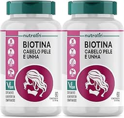 Biotina Fortalecimento Cabelos Unhas Pele 120 Caps Nutralin