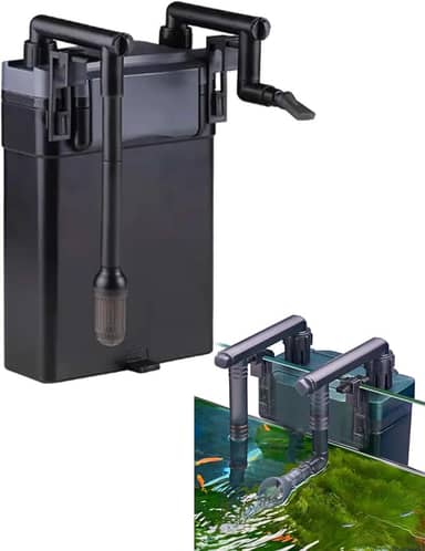 Filtro Externo Hang On para Aquário 500L/H – 6W Filtragem em Múltiplos Estágios, Baixo Consumo de Energia, Ideal para Aquários Pequenos (110V)