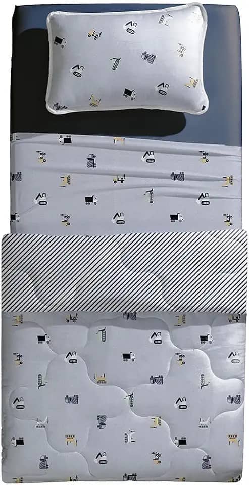 Edredom Mundo Kids Malha antim - Mini Obra - Casal