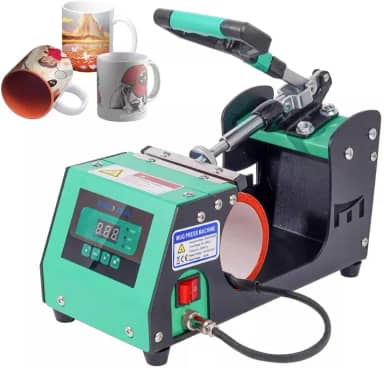 11oz Prensa Térmica De Sublimação Em Caneca Máquina De Prensa De Café Copo De Cerveja Caneca para sublimação de branco copo (Verde 220v)