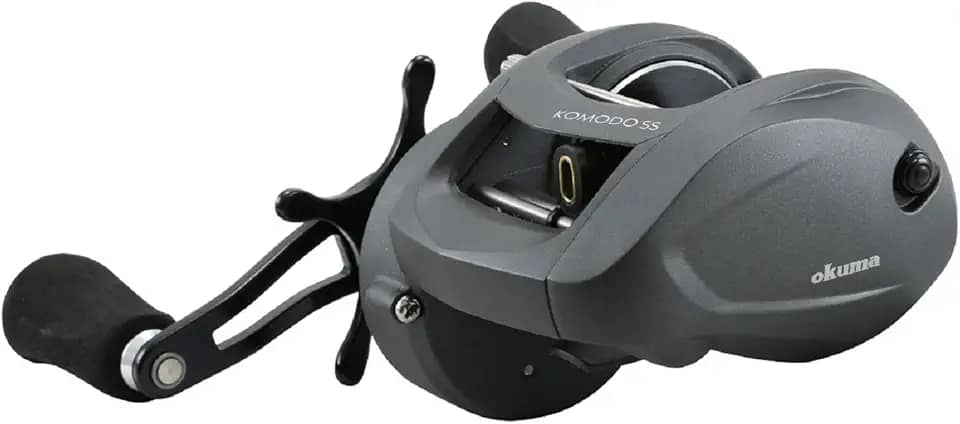 Baitcaster Okuma Komodo SS de grande capacidade de baixo perfil