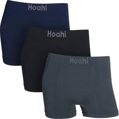 Kit Com 3 Cuecas Boxer Masculina Sem Costura Poliamida Premium Hoahi