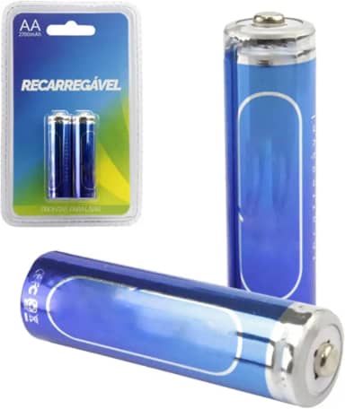 2 Pilhas Recarregáveis AA 1.2v 2700mAh Pilha Recarregável Read To Use 1200 Recargas