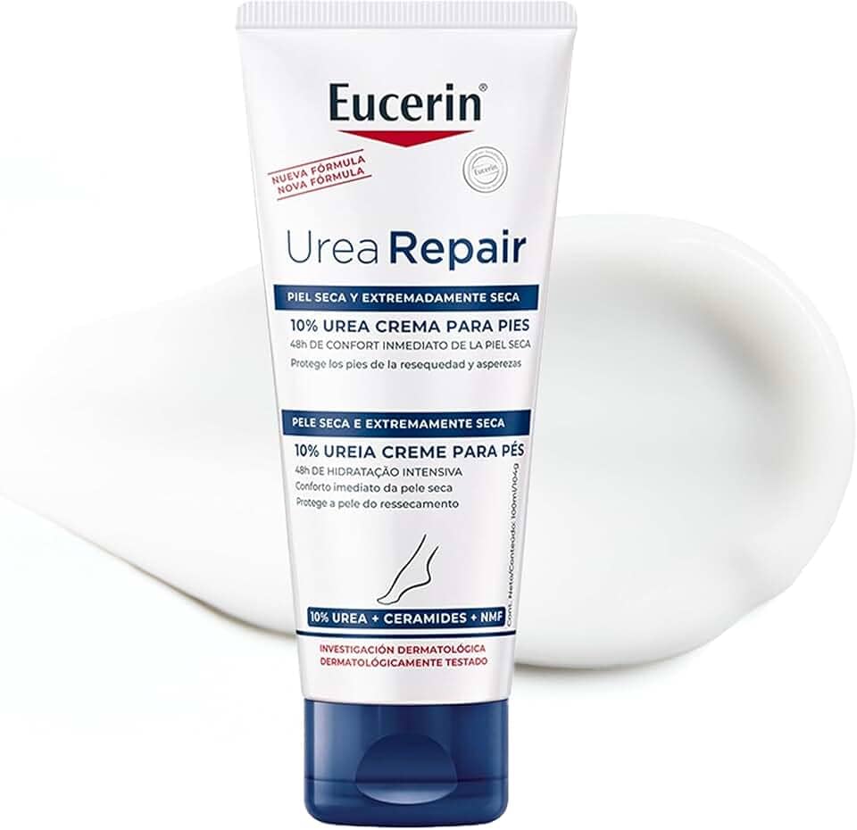 EUCERIN Creme Hidratante para Pés Urea Repair Plus 100ml, Hidratação Intensiva, Ureia, Pele Seca e Extra Seca