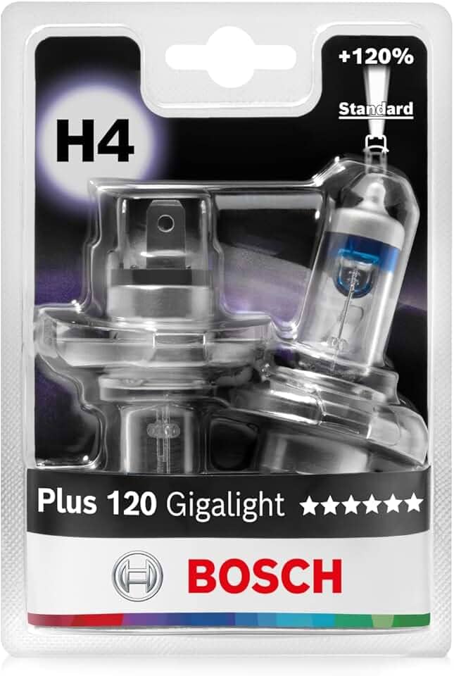 Bosch Lâmpada de Farol H4 Bosch Gigalight Plus 120-12V 60/55W Halógena