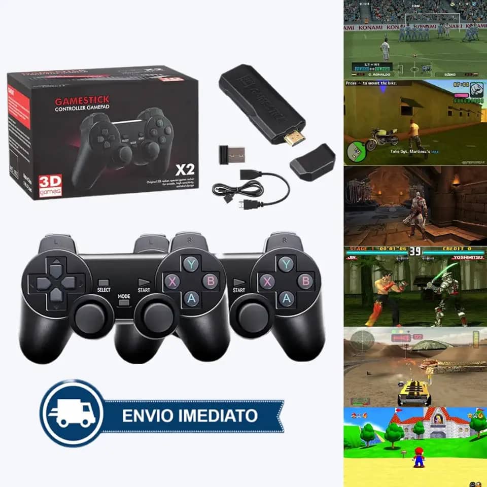 GD10 Video Game Stick embutido 30000 jogos 64G 2.4G Controlador Sem Fio HD Console de Videogame Retrô 4k HD Console de Videogame