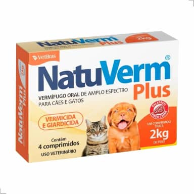 Vermifugo Giardia 132mg Cãe e Gatos filhotes e pequeno porte 01-08kg 04 comp.