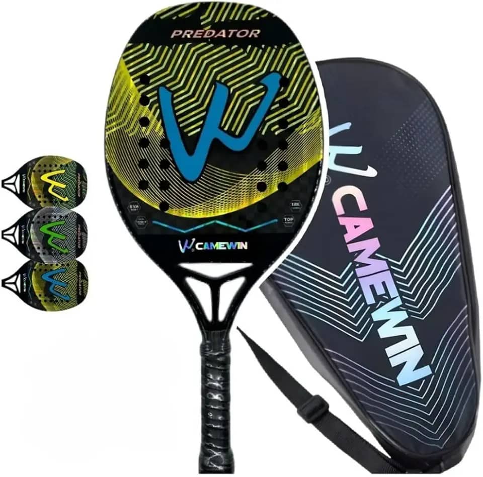 Raquete Beach Tennis Camewin 100% Fibra Carbono 12k+ Original
