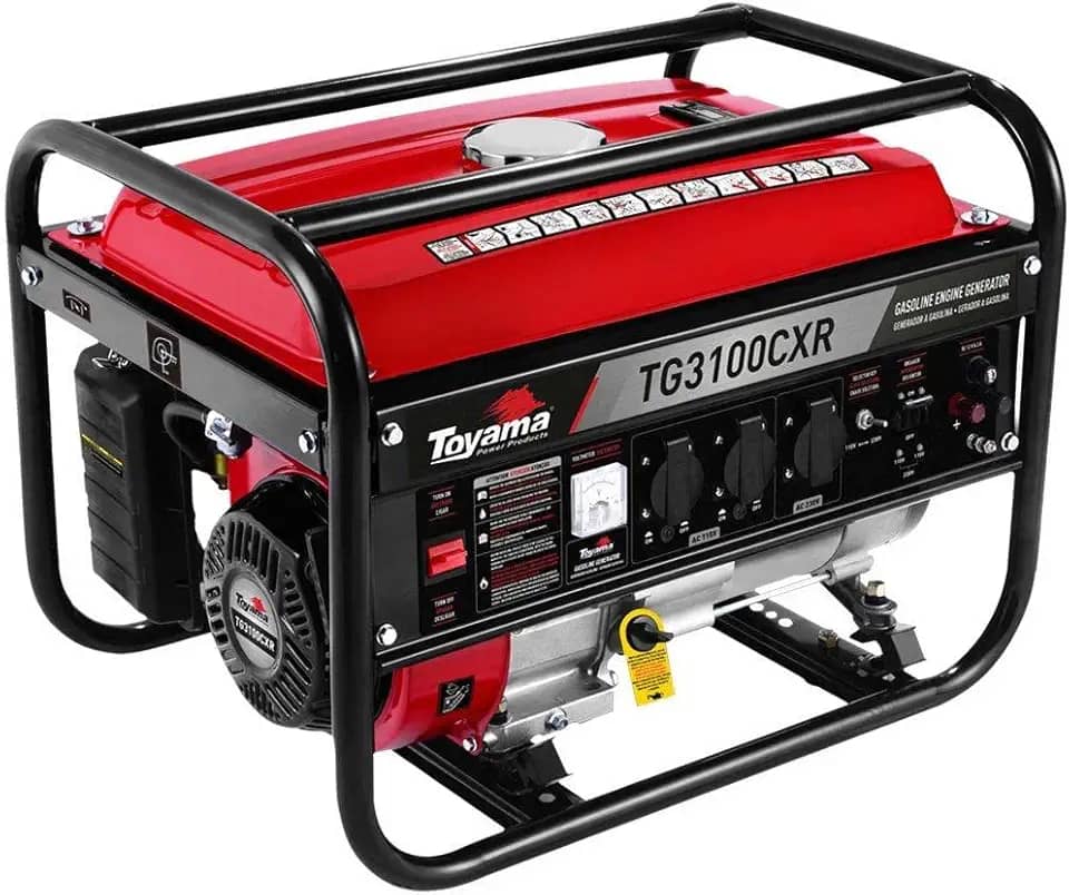 GERADOR TOYAMA A GASOLINA TG3100CXR, MONOFASICO, 115/230V, 60HZ, 3,1KW, PARTIDA MANUAL