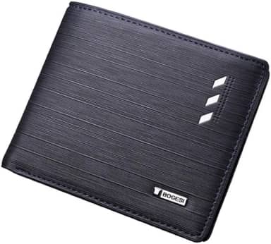 Carteira Masculina Slim de Bolso Impermeável para Cartões Cédulas e Documentos Fina com Acabamento de Primeira Linha em Couro PU com Detalhes Exclusivos Diversos Compartimentos Original