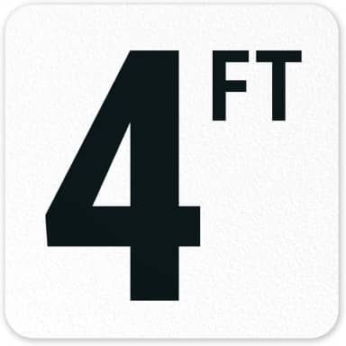 Marcador de profundidade de piscina adesivo de vinil de 1,5 m x 15 cm, marcador de piscina antiderrapante, feito nos EUA por Sigo Signs