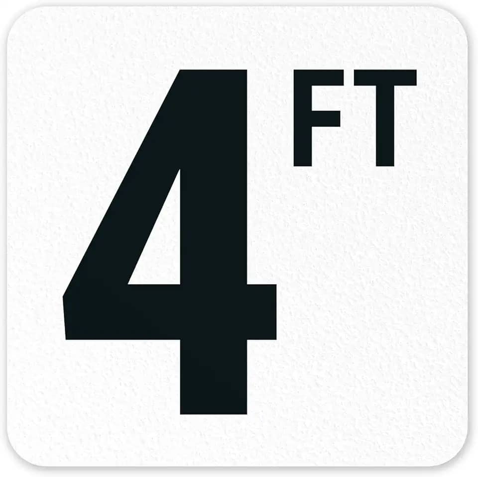 Marcador de profundidade de piscina adesivo de vinil de 1,5 m x 15 cm, marcador de piscina antiderrapante, feito nos EUA por Sigo Signs